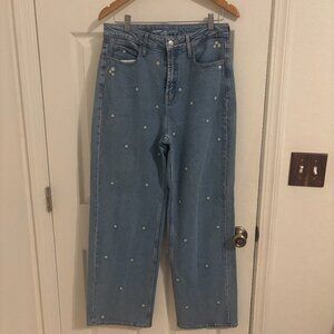 Old Navy Extra High Rise Sky High Wide Leg Jeans - 8